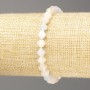 Bracelet made of natural Morganite diamond-shaped beads, diameter 6x6mm, length 18cm (stretch)