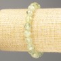 Bracelet made of natural Prehnite, faceted bead, 8mm diameter, length 18cm (stretch)