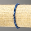 Lapis Lazuli Stone Bracelet (single) light blue faceted rondelles, diameter 4x3mm, length 18cm (stretch)