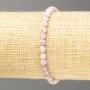 Bracelet made of natural Kunzite with faceted beads, diameter 4.5-5+ mm, length 18 cm (stretch)