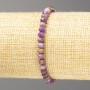 Bracelet with natural phosphosiderite, faceted rondelles, diameter 5×3.5 mm, length 18 cm (stretch)