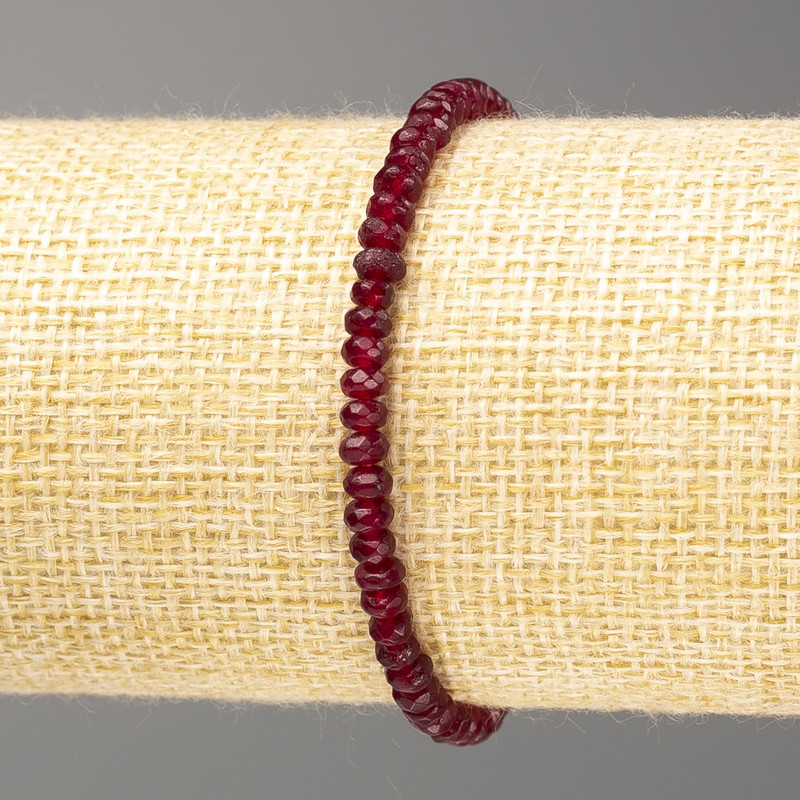 Bracelet with Turquoise? Wait: actually Turmalin gemstone (synthetic) faceted rondel, diameter 4x2(±)mm, length 18cm (stretch)