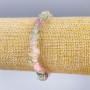 Bracelet made from Quartz natural stone mix, chipped, diameter 7×3mm±, length 18cm (stretch)