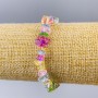 Bracelet Assorted Pebble Natural Stone, diameter 8×4mm ±, length 18cm (stretch)