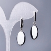 Hematite Oval Earrings, diameter 13×18mm±, length 40mm