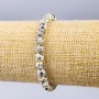 Bracelet Jasper Dalmatian (plastic/acrylic beads) smooth sphere, diameter 6mm±, length 18cm (stretch)