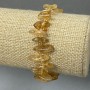 Bracelet Citrine natural gemstone shard “needle”, diameter 12x5mm± with seed beads, diameter 3mm±, length 18cm (stretch)