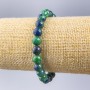 Azurite Natural Stone Bracelet Smooth Bead, 8mm Diameter, 18cm Length (Stretch)