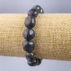 Seraphinite Bracelet, natural gemstone cabochon-cut, diameter 12×14mm ±, length 18cm (stretch)