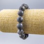 Bracelet Labradorite smooth beads, diameter 12.5mm ±, length 18cm (stretch)