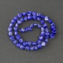 Toned lavender mother-of-pearl glass beads 8x6mm drop, on fishing line 41cm
