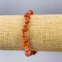 Carnelian Natural Stone Nugget Bracelet, 8x4mm nuggets, 18cm length (stretch)