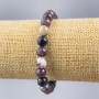 Tourmaline bracelet, natural stone, smooth beads 8mm dia., stretch 18cm