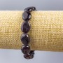 Garnet Bracelet with Natural Stone Cabochon d 12×13×7mm+-, length 18cm (stretch)