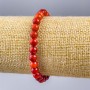 Bracelet Coral (unit) smooth bead d 6mm+, length 18cm (stretched)