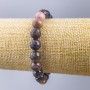 Tourmaline Natural Stone Faceted Sphere Bracelet d 9mm+, length 18cm (stretch)