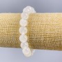 Moonstone Bracelet natural stone smooth bead, diameter 10mm±, length 18cm (stretch)