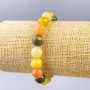 Bracelet Assortment natural stone faceted bead, diameter 10mm±, length 18cm (stretch)