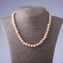 Necklace of natural pink freshwater pearls, length 45cm, diameter 8mm
