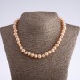 Necklace of pale pink freshwater pearls, diameter 9mm (±), length 45cm