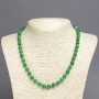 Chrysoprase Bead Necklace (single) Faceted Ball, Ø7.5mm, length 45cm