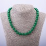 Chrysoprase Bead Necklace smooth ball, diameter 10mm, length 45cm