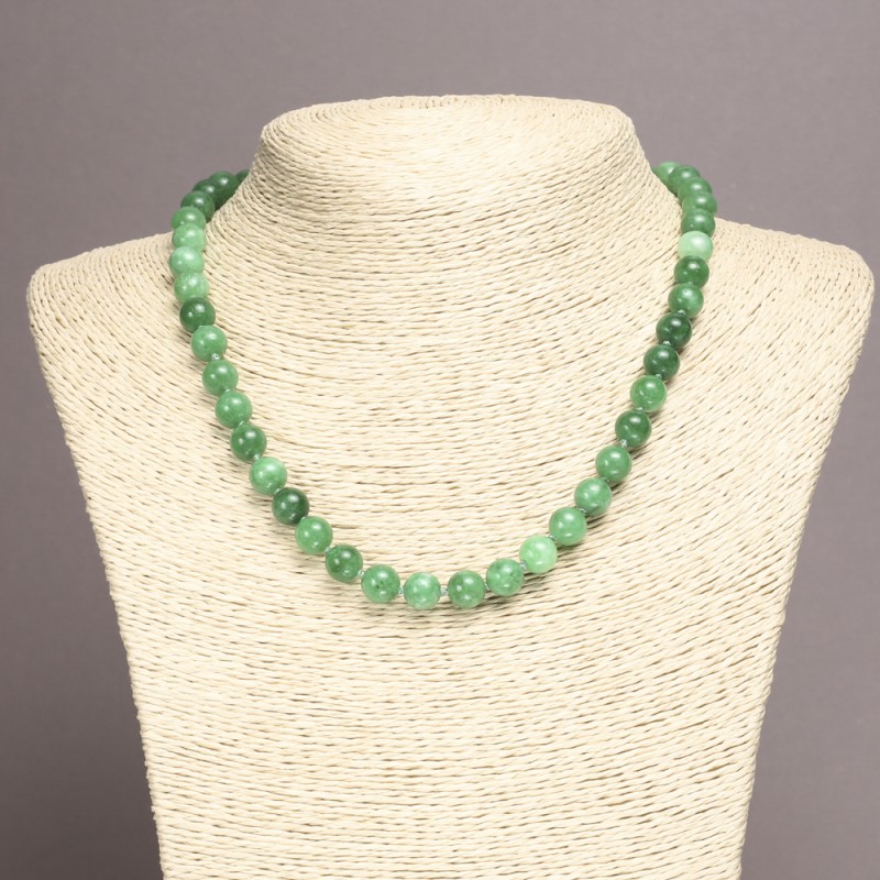 Chrysoprase Necklace (each) Smooth Bead, 8mm diameter+, length 45cm+