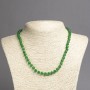 Chrysoprase Necklace, smooth round beads 6mm diameter, length 45cm