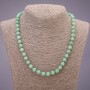 Jadeite Jade Bead Necklace, Burmese Jadeite, smooth round beads, diameter 8mm (±), length 45cm
