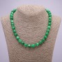 Chrysoprase Beads, faceted sphere, diameter 10(±)mm, length 45cm