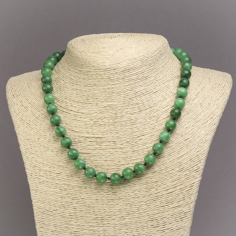 Chrysoprase Necklace (loose) smooth ball, diameter 10mm, length 45cm