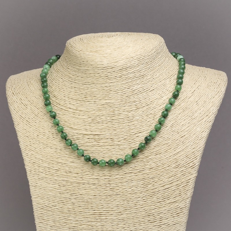 Chrysoprase Bead Necklace (per piece) Smooth round bead, diameter 6mm±, length 45cm±