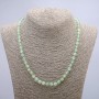 Necklace with Prehnite, smooth beads, 6mm diameter, 46cm length +