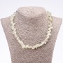 Prehnite Necklace, Faceted “Butterfly” Beads, diameter 6×12mm (+-), length 45–52cm