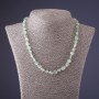 Prehnite bead necklace, faceted, diameter 6×10mm, length 45cm