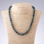 Azurite Bead Necklace smooth ball, diameter 10mm, length 50cm
