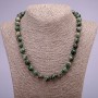 Necklace made of natural kunzite (muscovite) smooth beads, diameter 10(±)mm, length 45cm+