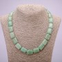 Necklace made of natural nephrite rectangle beads, diameter 13x18mm, length 48cm