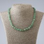 Necklace made of natural nephrite, round cabochon-cut, 9mm diameter (+/-), length 47 cm
