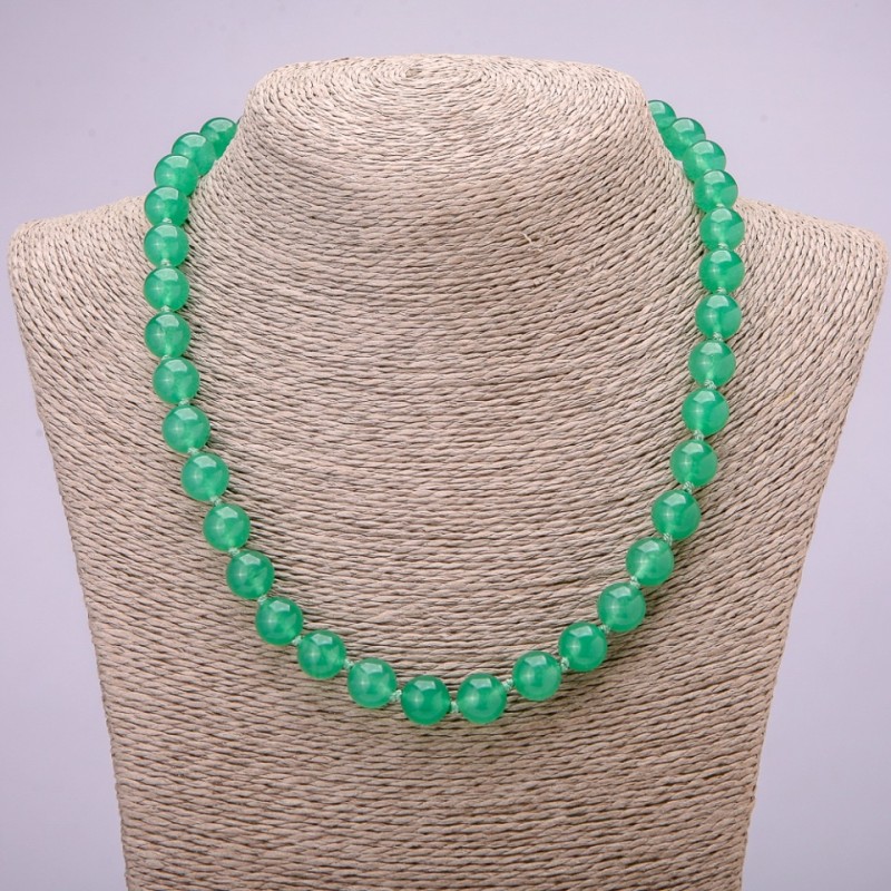 Nephrite Beads Smooth Round 10mm, 48cm Length