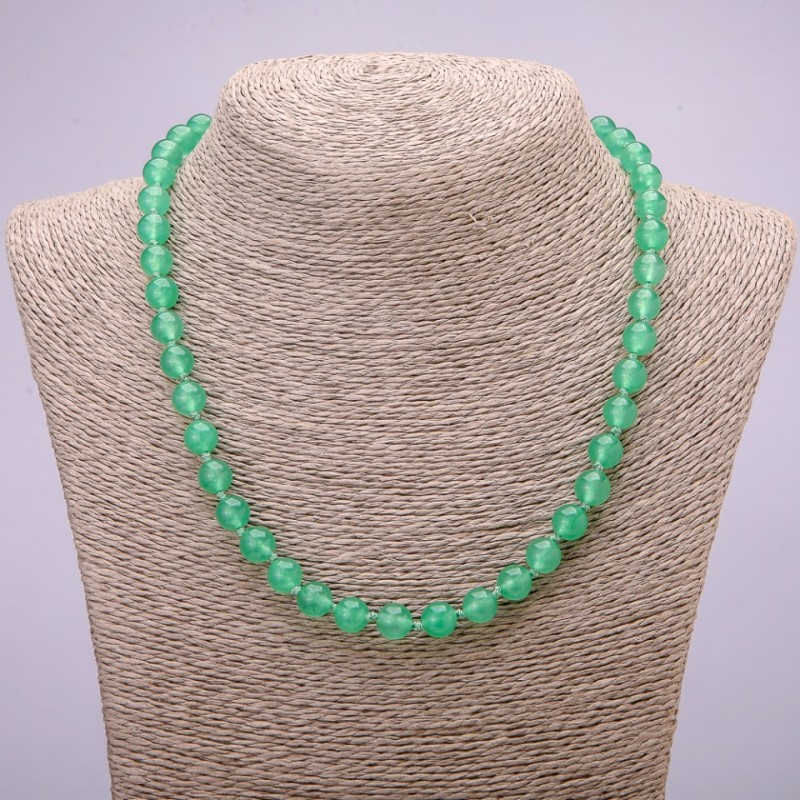 Nephrite Beads Smooth Round 8mm Diameter, 48cm Length