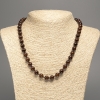 Necklace of natural Garnet, smooth round beads 6mm (±), length 50 cm