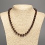 Necklace of natural Garnet, smooth round beads 6mm (±), length 50 cm