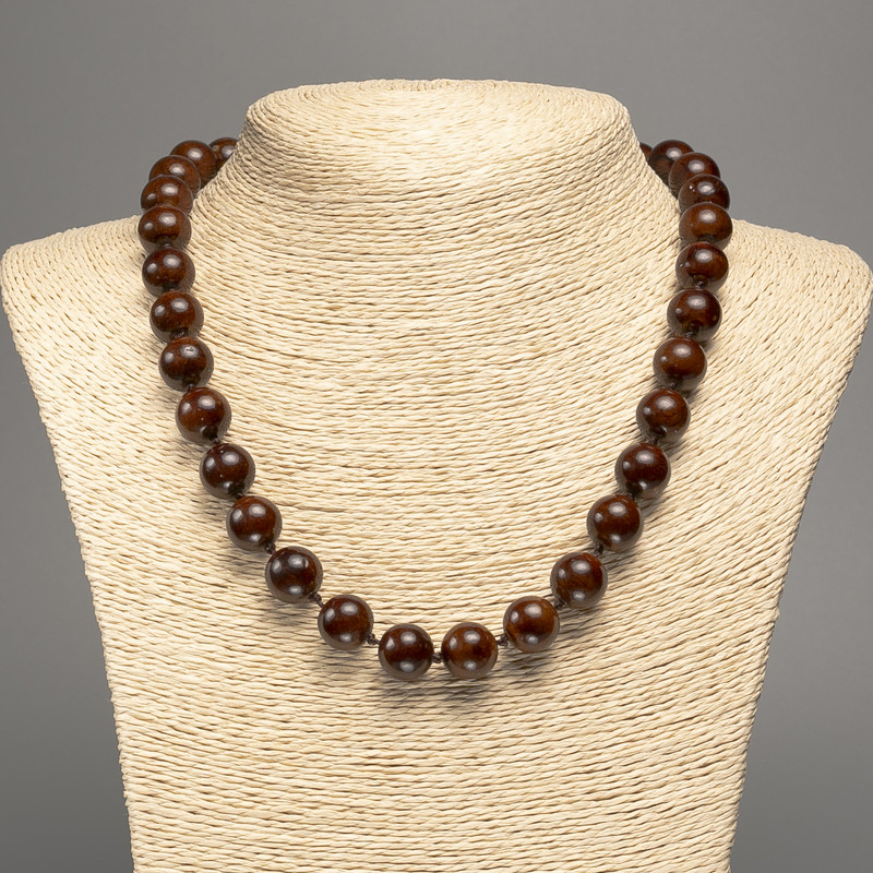 Necklace made of natural garnet, smooth ball 8 mm diameter, length 50cm+