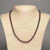 Natural Garnet Necklace with Smooth Round Beads, 5.5 mm diameter, 50 cm length (+/-)