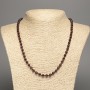Natural Garnet Necklace with Smooth Round Beads, 5.5 mm diameter, 50 cm length (+/-)