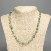 Necklace of green dioptase, green dioptase briolette, diameter 7×8(±)mm, length 50cm+