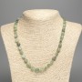 Necklace of green dioptase, green dioptase briolette, diameter 7×8(±)mm, length 50cm+