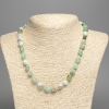 Chrysoprase Nugget Necklace, natural stone, polished beads, diameter 8×10mm, length 50cm+