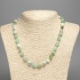 Chrysoprase Nugget Necklace, natural stone, polished beads, diameter 8×10mm, length 50cm+
